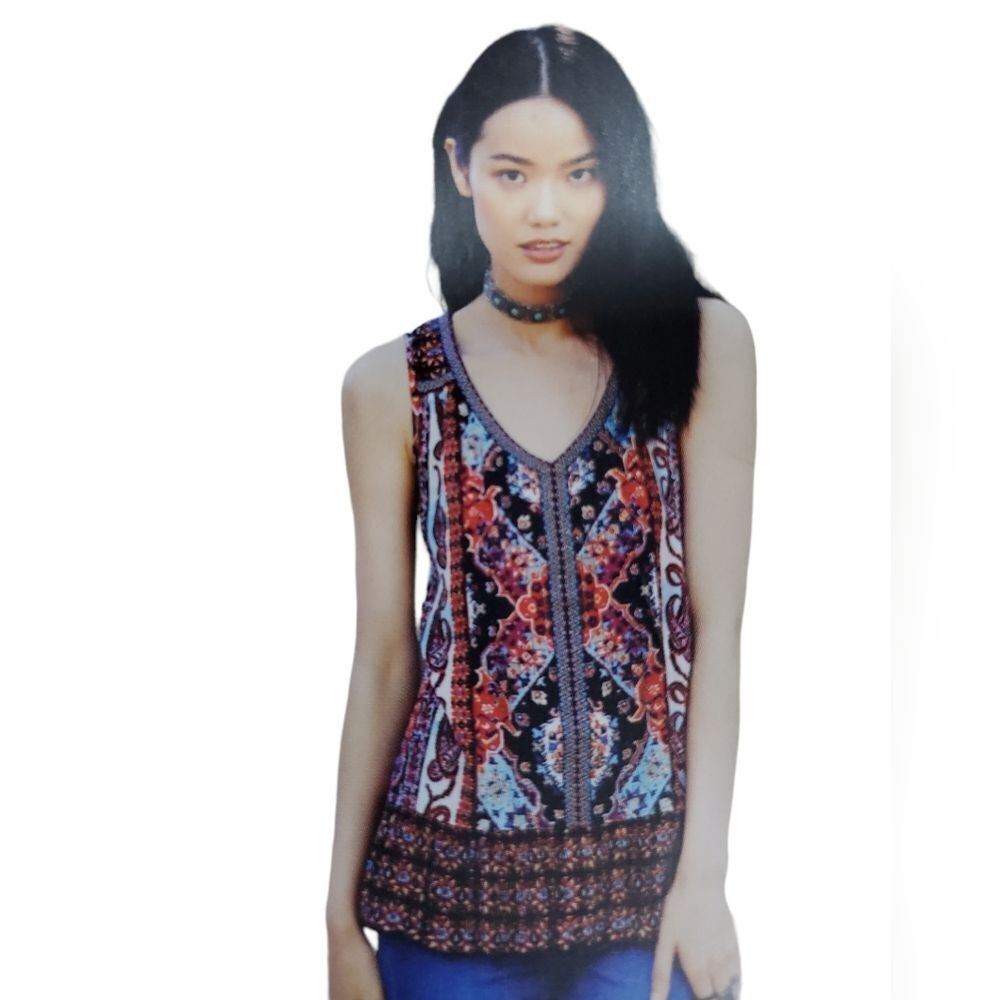 NEW Bila baby doll boho flowy tank S